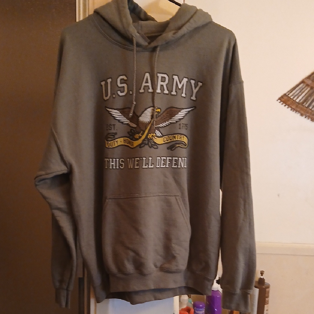 U.S.Army/army Green‎ Hoodie, Mens.sz.L